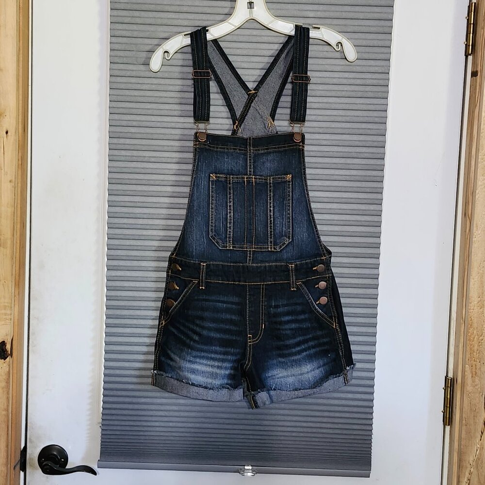 No bounderies relaxed fit jean shortalls  size  junior 3/5 SMALL